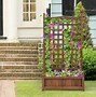 Image result for wood trellises planters boxes
