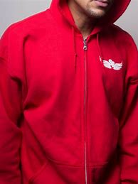 Image result for Red Zip Up Hoodie with P