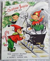 Image result for Postcards Vintage Christmas Elves
