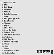 Image result for Chris Brown Breezy Tracklist