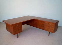 Image result for Mid Century L-shaped Desk