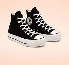 Image result for Black and White Platform Sneakers