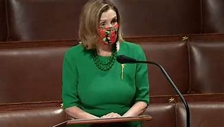 Image result for Pelosi Touching Mask