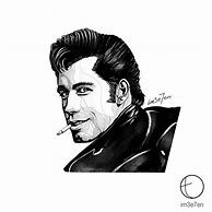 Image result for John Travolta Grease Drawing