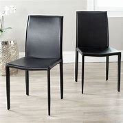 Image result for Black Leather Dining Chairs