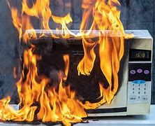 Image result for Burning Microwave