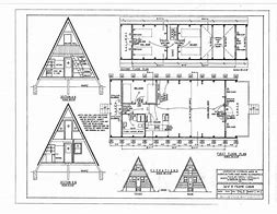Image result for A Frame Cabin House Plan