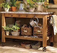 Image result for Outdoor Potting Table