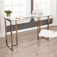 Image result for Glass and Gold Bedroom Desk