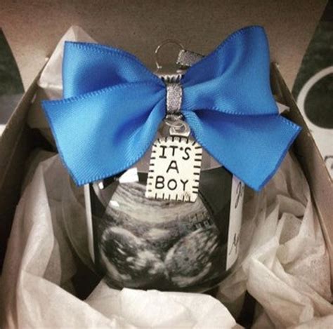 Personalized ornament baby gender reveal pregnancy