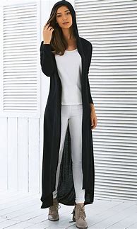 Image result for Long Hooded Cardigan