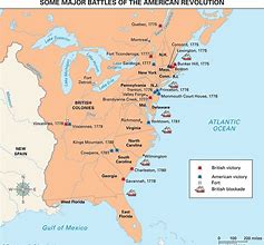 Image result for United States Map Revolutionary War