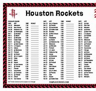Image result for Houston Rockets Schedule Printable