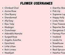 Image result for Floral Usernames