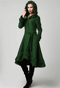 Image result for Women's Green Coat