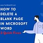 Image result for How to Delete Blank Page in MS Word