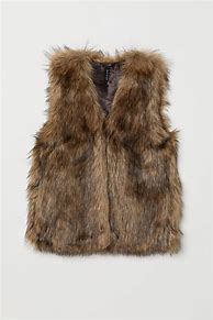 Image result for Women's Faux-Fur Vest, Brown, Size M By Chico's