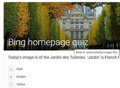 Image result for Bing Quiz Page