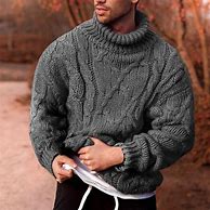 Image result for Loose Turtleneck Sweater Men