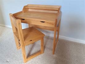 Image result for Kids Wooden Desk and Chair