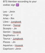 Image result for BTS Zodiac Signs