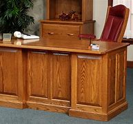 Image result for Big Oak Wood Desk