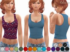 Image result for Sims 4 Cropped Tanks Tops CC