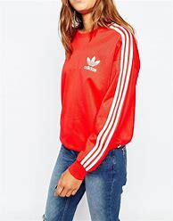 Image result for Red Adidas V-Neck Pullover Sweatshirt