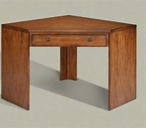 Image result for Small Corner Oak Desk