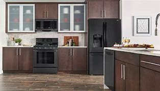 Image result for Samsung Black Stainless Steel Appliances in Kitchen