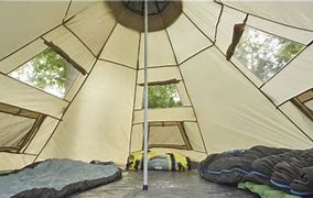 Image result for Guide Gear Deluxe 18' X 18' Teepee Tent, Unisex, Steel/Mud/Shell