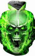 Image result for Designer Green Skull Hoodie