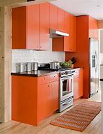 Image result for Green Kitchen Cabinets with Big Chill Appliances