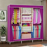 Image result for Collapsable Clothes Rack with Hanging Shelves
