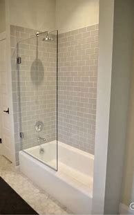 Image result for Tub Shower with Half Wall