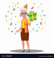 Image result for Partying Old Lady Birthday Cartoons