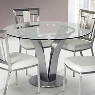 Image result for 48 Inch Round Glass Top Dining Table
