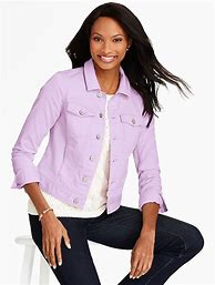 Image result for Colored Jean Jackets Women