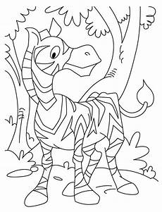 Happy Zebra Coloring Page coloring page book for kids