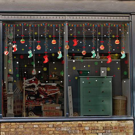 Christmas Window Clings Set Wall Sticker for Glass,Easy to Removable  