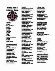 Image result for Jimmy John's Catering Menu