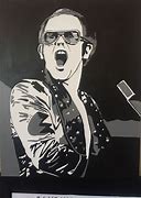 Image result for Elton John Silhouette Black and White