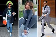 Image result for Celebrities Wearing Sneakers in the Winter