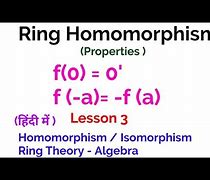 Image result for Ring Homomorphism