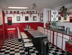 Image result for 50s Diner Kitchen Cabinets