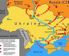 Image result for Map of Ukraine and Russian