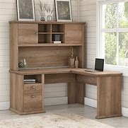 Image result for Wood Desk with Hutch L-Shape