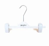 Image result for white plastic hanger with clip
