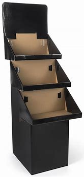 Image result for Cardboard Floor Display With 4 Tiers & Removable Header