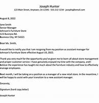 Image result for Union Representative Resignation Letter